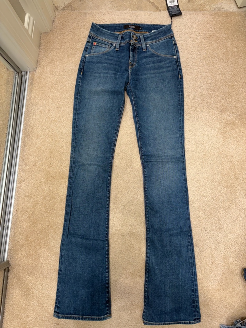 Hudson Jeans Women's Dark Blue Flare Denim Beth baby bootcut